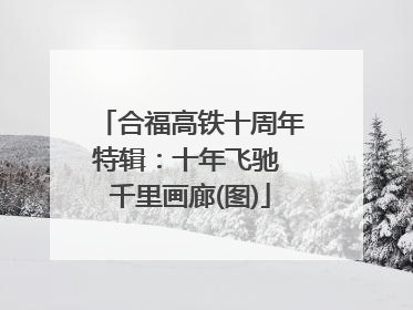 合福高铁十周年特辑：十年飞驰 千里画廊(图)
