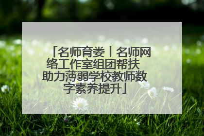 名师育娄丨名师网络工作室组团帮扶 助力薄弱学校教师数字素养提升