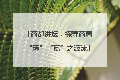 商都讲坛：探寻商周“璋”“瓦”之源流
