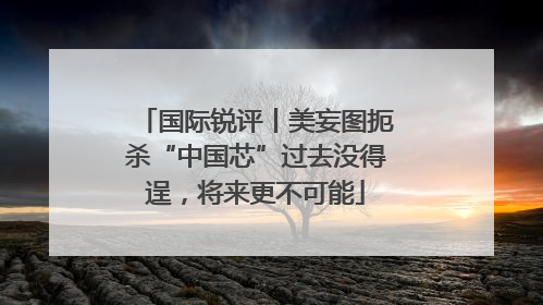 国际锐评丨美妄图扼杀“中国芯”过去没得逞，将来更不可能