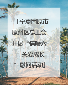宁夏固原市原州区总工会开展“情暖六一 关爱成长”慰问活动