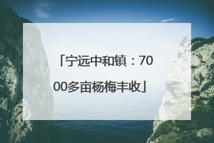 宁远中和镇：7000多亩杨梅丰收