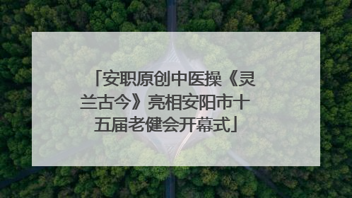 安职原创中医操《灵兰古今》亮相安阳市十五届老健会开幕式
