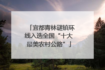 宜都青林谜镇环线入选全国“十大最美农村公路”