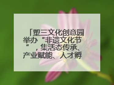塑三文化创意园举办“非遗文化节”，集活态传承、产业赋能、人才孵化于一体