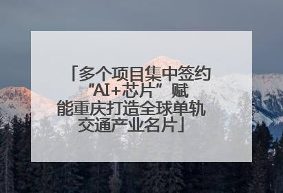 多个项目集中签约 “AI+芯片”赋能重庆打造全球单轨交通产业名片