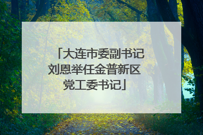 大连市委副书记刘恩举任金普新区党工委书记