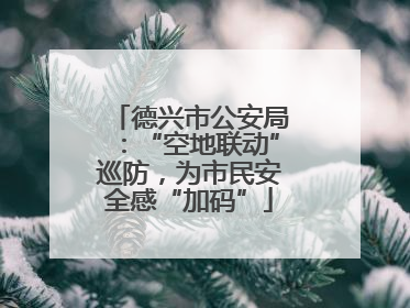 德兴市公安局：“空地联动”巡防，为市民安全感“加码”