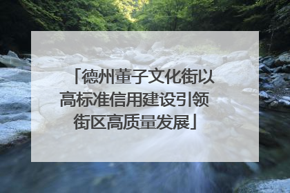 德州董子文化街以高标准信用建设引领街区高质量发展