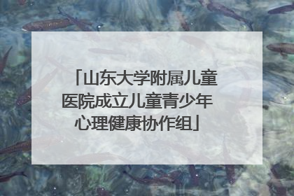 山东大学附属儿童医院成立儿童青少年心理健康协作组