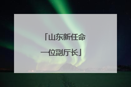 山东新任命一位副厅长