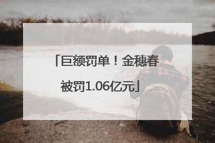 巨额罚单！金穗春被罚1.06亿元