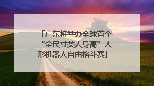 广东将举办全球首个“全尺寸类人身高”人形机器人自由格斗赛