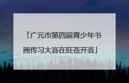 广元市第四届青少年书画传习大赛在旺苍开赛