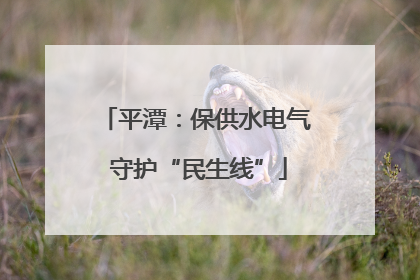 平潭：保供水电气 守护“民生线”