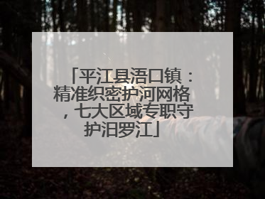 平江县浯口镇：精准织密护河网格，七大区域专职守护汨罗江