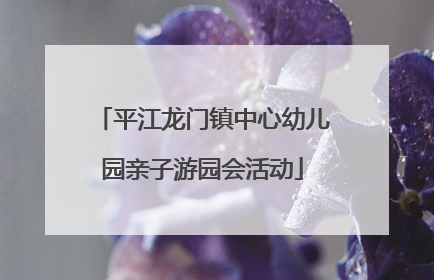 平江龙门镇中心幼儿园亲子游园会活动