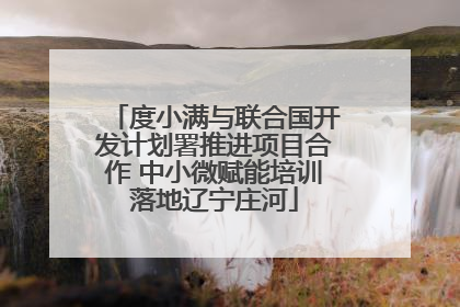 度小满与联合国开发计划署推进项目合作 中小微赋能培训落地辽宁庄河