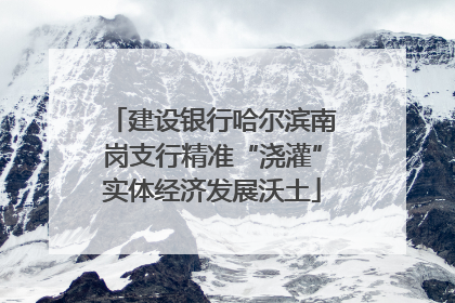 建设银行哈尔滨南岗支行精准“浇灌”实体经济发展沃土