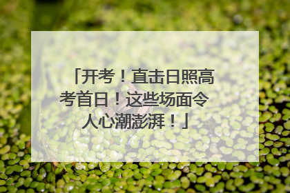 开考！直击日照高考首日！这些场面令人心潮澎湃！