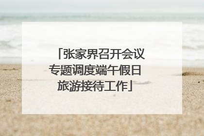 张家界召开会议专题调度端午假日旅游接待工作