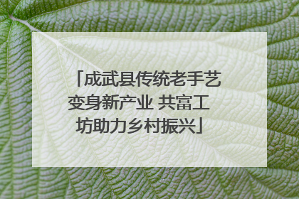 成武县传统老手艺变身新产业 共富工坊助力乡村振兴