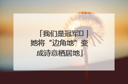 我们是冠军㉓｜她将“边角地”变成诗意栖居地