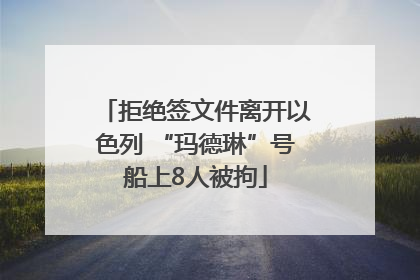 拒绝签文件离开以色列 “玛德琳”号船上8人被拘