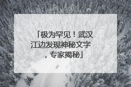 极为罕见！武汉江边发现神秘文字，专家揭秘