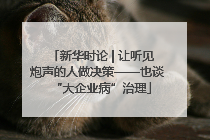 新华时论 | 让听见炮声的人做决策——也谈“大企业病”治理
