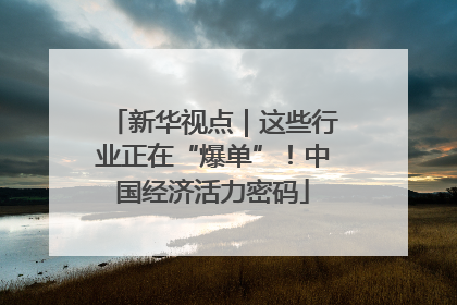 新华视点｜这些行业正在“爆单”！中国经济活力密码