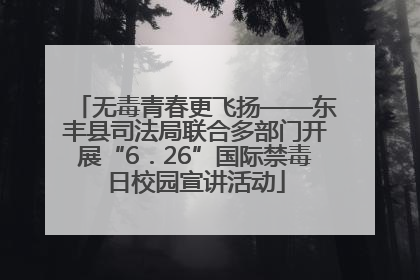 无毒青春更飞扬——东丰县司法局联合多部门开展“6．26”国际禁毒日校园宣讲活动
