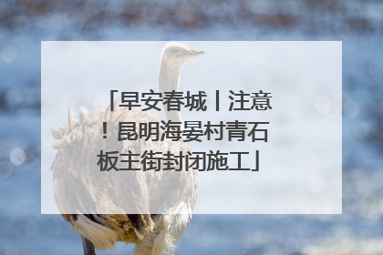 早安春城丨注意！昆明海晏村青石板主街封闭施工