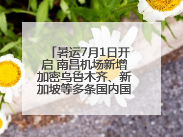 暑运7月1日开启 南昌机场新增加密乌鲁木齐、新加坡等多条国内国际航线