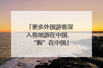 更多外国游客深入各地游在中国、“购”在中国