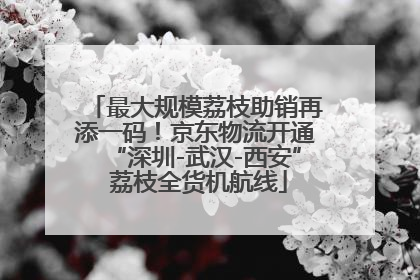 最大规模荔枝助销再添一码！京东物流开通“深圳-武汉-西安” 荔枝全货机航线