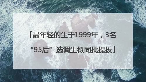 最年轻的生于1999年，3名“95后”选调生拟同批提拔