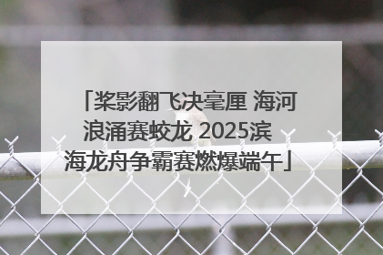 桨影翻飞决毫厘 海河浪涌赛蛟龙 2025滨海龙舟争霸赛燃爆端午