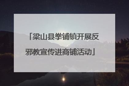 梁山县拳铺镇开展反邪教宣传进商铺活动