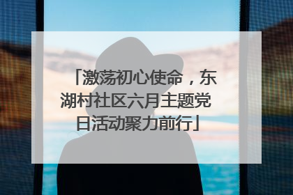 激荡初心使命，东湖村社区六月主题党日活动聚力前行