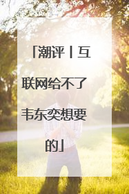 潮评丨互联网给不了韦东奕想要的