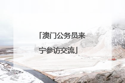 澳门公务员来宁参访交流