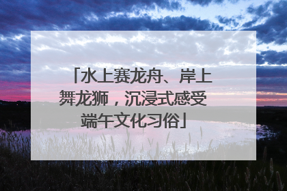 水上赛龙舟、岸上舞龙狮，沉浸式感受端午文化习俗