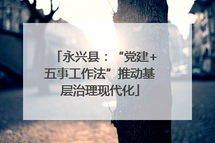 永兴县：“党建+五事工作法”推动基层治理现代化