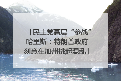 民主党高层“参战” 哈里斯：特朗普政府刻意在加州挑起混乱