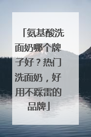 氨基酸洗面奶哪个牌子好？热门洗面奶，好用不踩雷的品牌