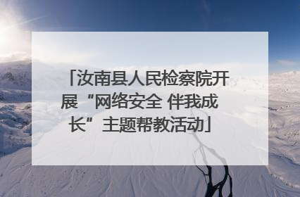 汝南县人民检察院开展“网络安全 伴我成长”主题帮教活动