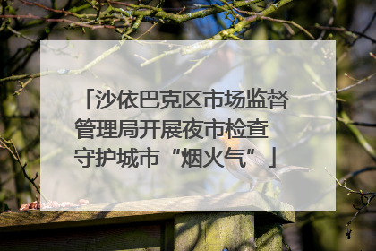沙依巴克区市场监督管理局开展夜市检查 守护城市“烟火气”