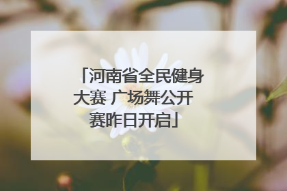 河南省全民健身大赛 广场舞公开赛昨日开启