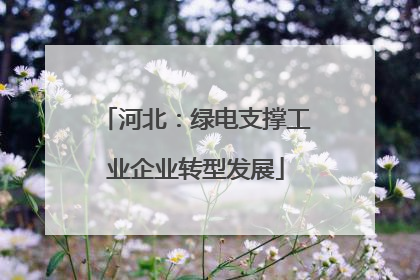 河北：绿电支撑工业企业转型发展